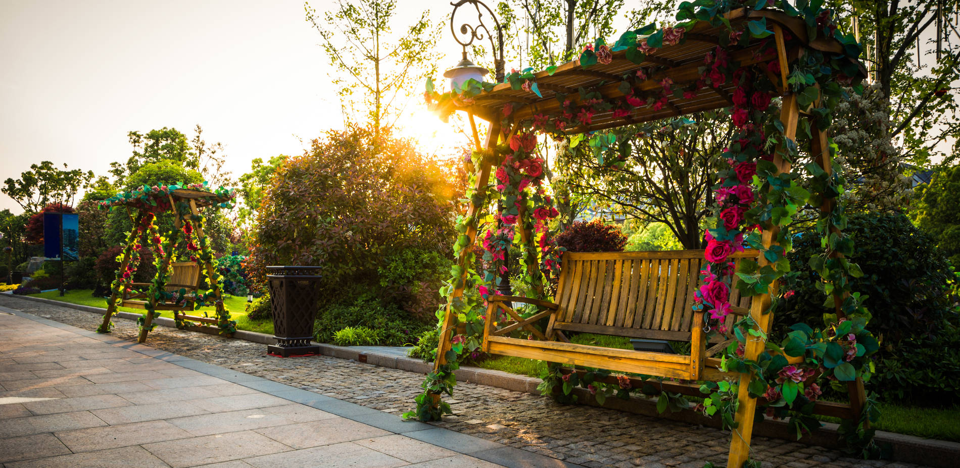 a chair in the park